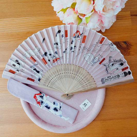 Japanese Fan Folding Fan - 100% Silk