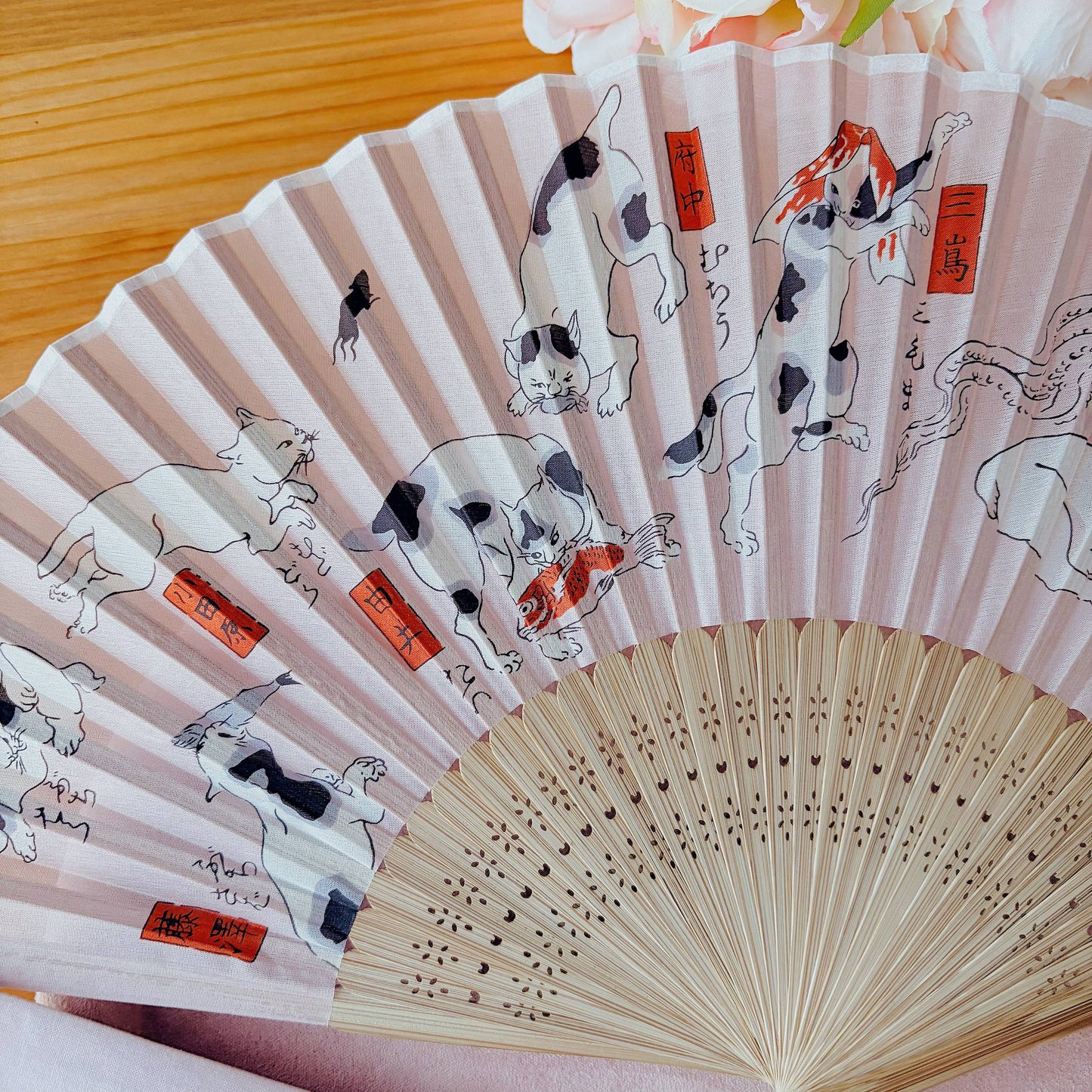 Japanese Fan Folding Fan - 100% Silk
