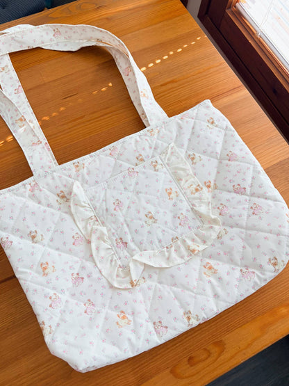 Handmade Quilted Tote Bag – Size M