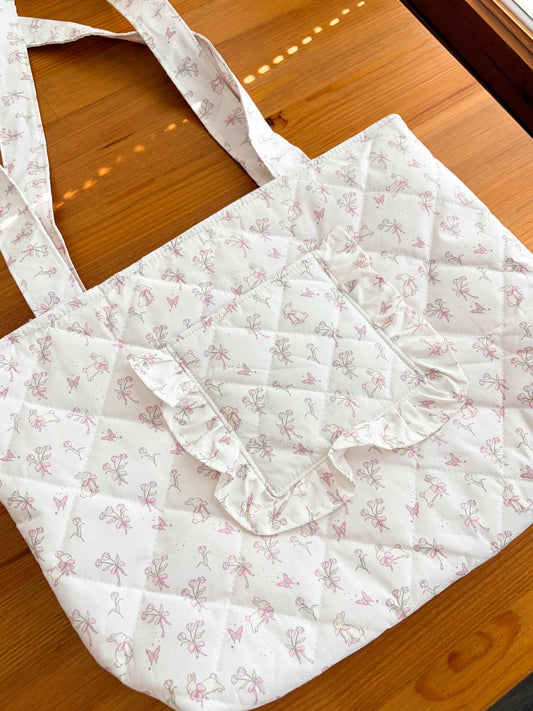 Handmade Quilted Tote Bag – Size M