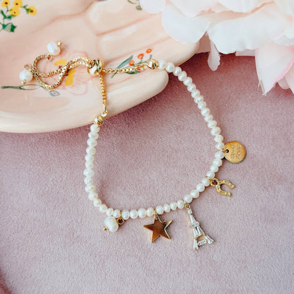 Radiant Pink Flower Bracelet