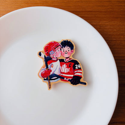 Heated Rivalry | Wooden Magnets