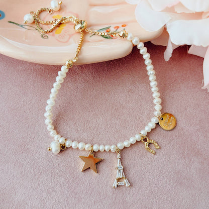 Radiant Pink Flower Bracelet