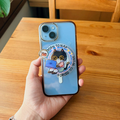 Magnetic Phone Griptok With Mini Rotating Charm - Born To Nap