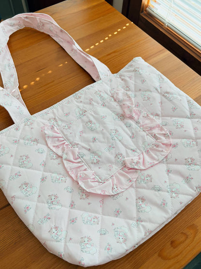 Handmade Quilted Tote Bag – Size M