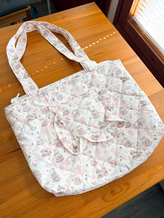 Handmade Quilted Tote Bag – Size M