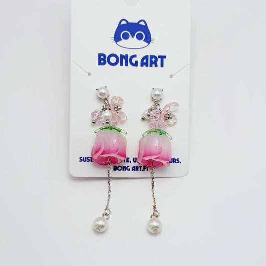 Rose Petal Glow Earrings