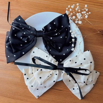 Dotty Ribbon Hair Clip