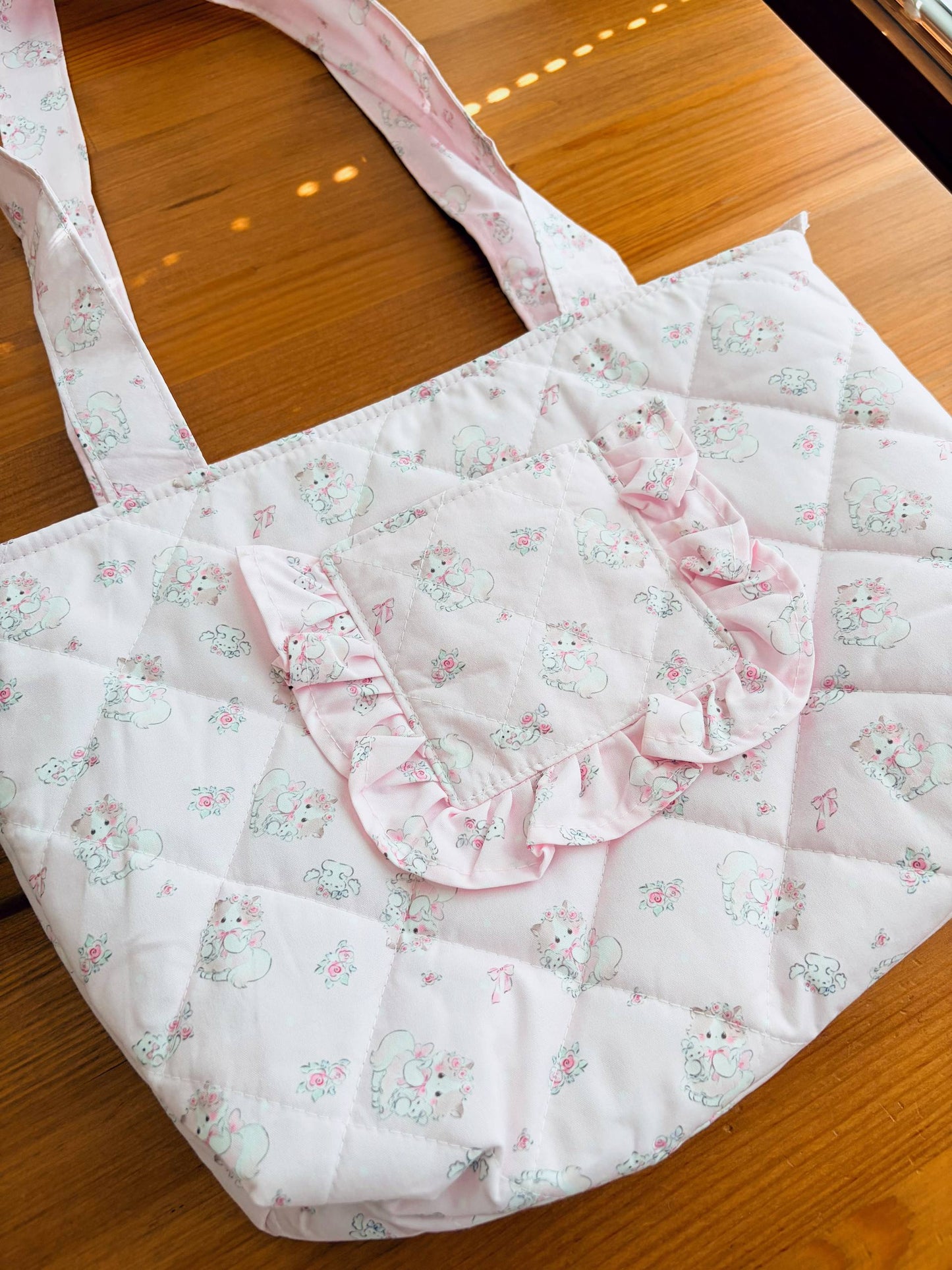 Handmade Quilted Tote Bag – Size S