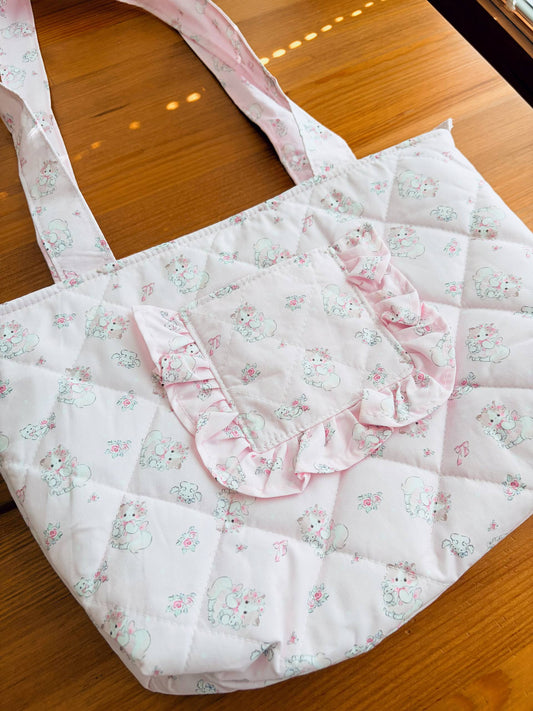 Handmade Quilted Tote Bag – Size S