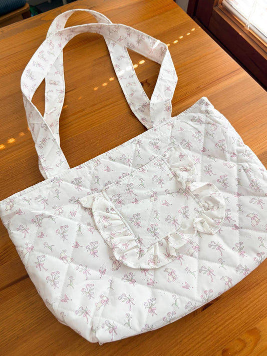 Handmade Quilted Tote Bag – Size S