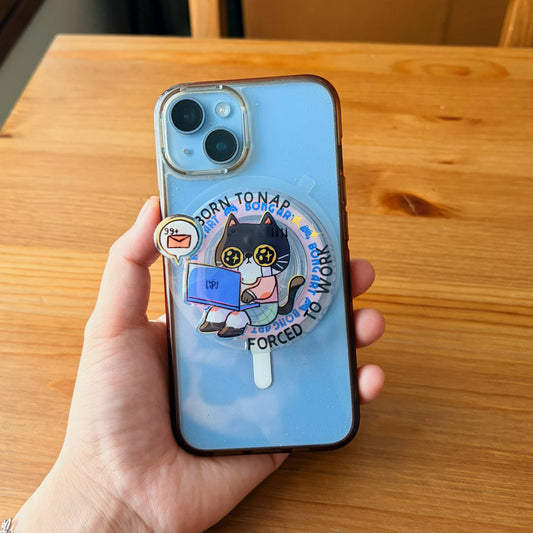 Magnetic Phone Griptok With Mini Rotating Charm - Born To Nap