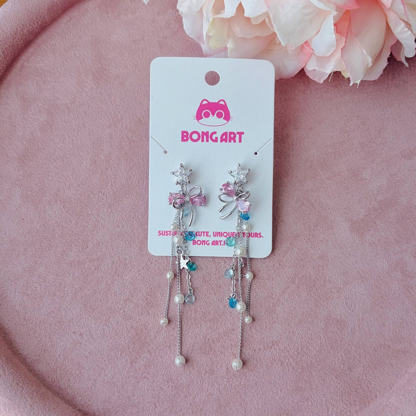 Swarovski Ribbon Bow – Earrings