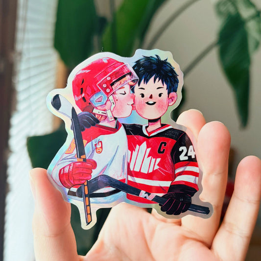 Heated Rivalry Fanart | Waterproof Holographic Sticker