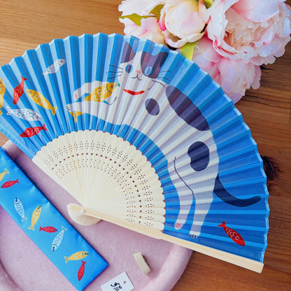 Japanese Fan Folding Fan - 100% Silk