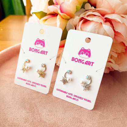 Luminous Pearl Star – Earrings