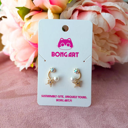 Luminous Pearl Star – Earrings