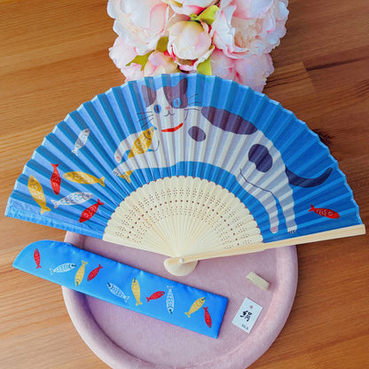 Japanese Fan Folding Fan - 100% Silk