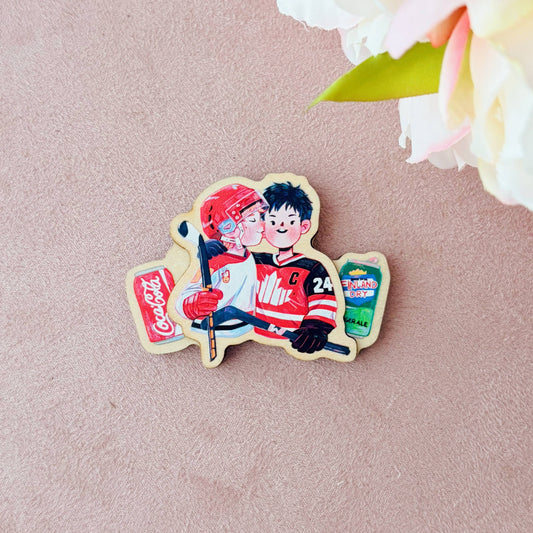 Heated Rivalry Fanart | Wooden Magnets