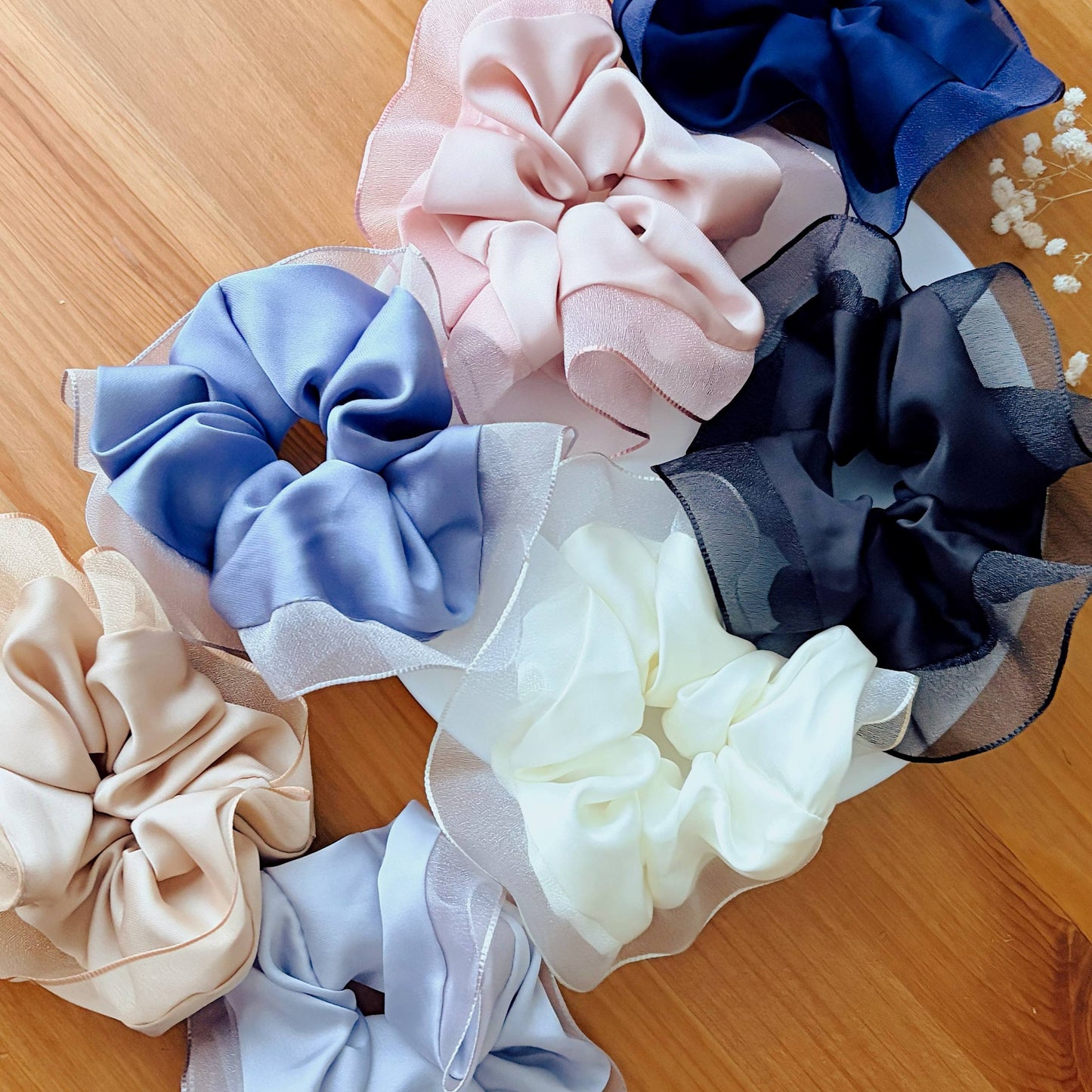 Celeste Silk Bloom – Scrunchie