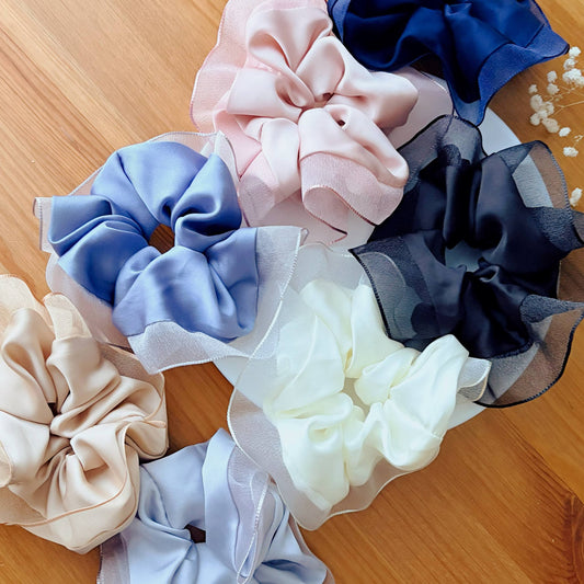 Celeste Silk Bloom – Scrunchie