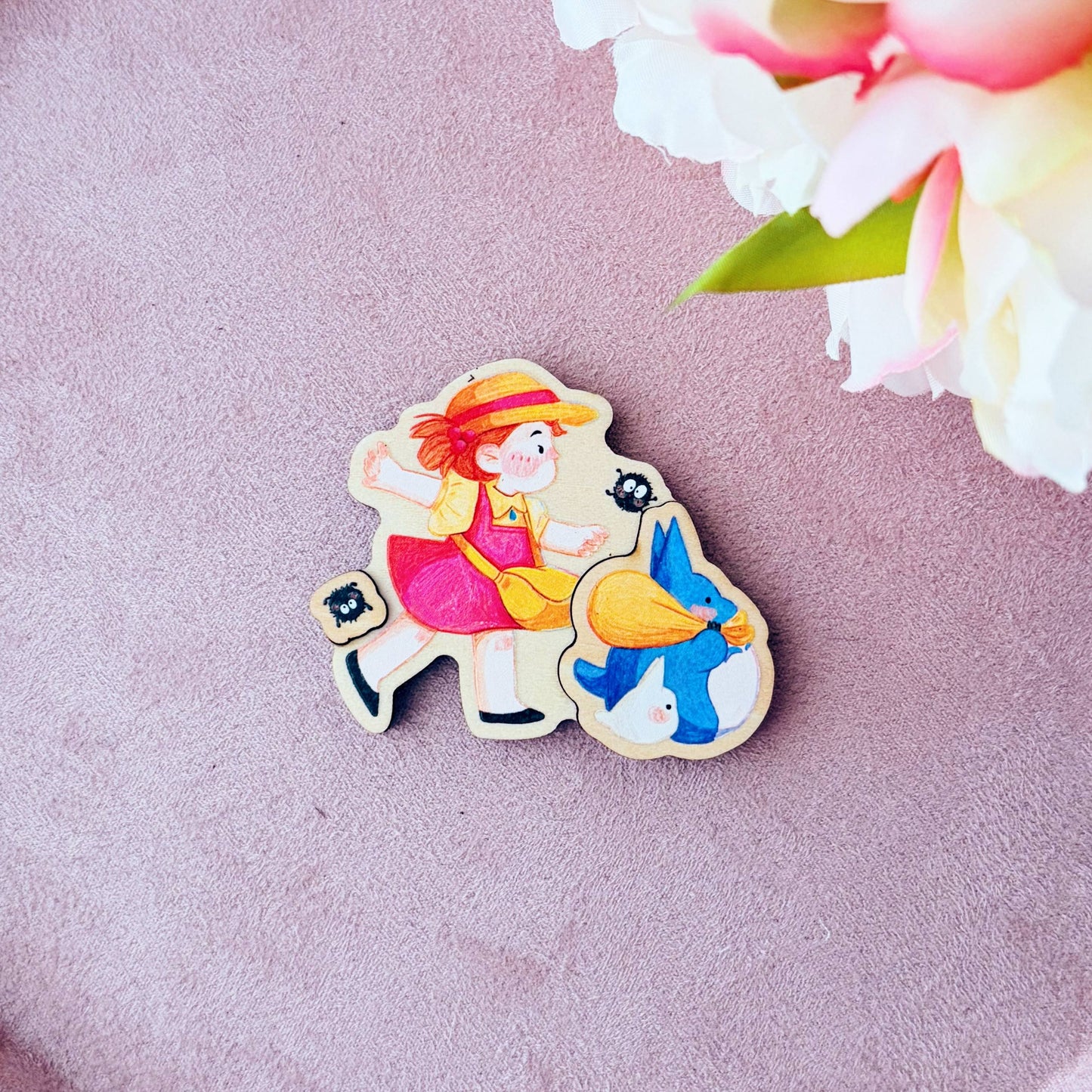 Cute Anime Fanart | Wooden Magnets