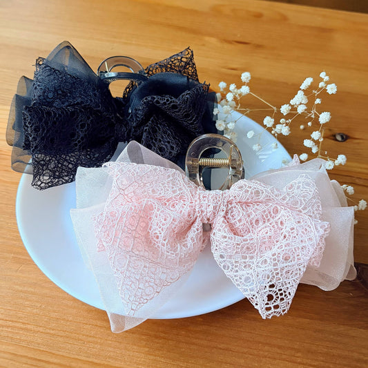 Soft Girl Organza Bow Hair Clip