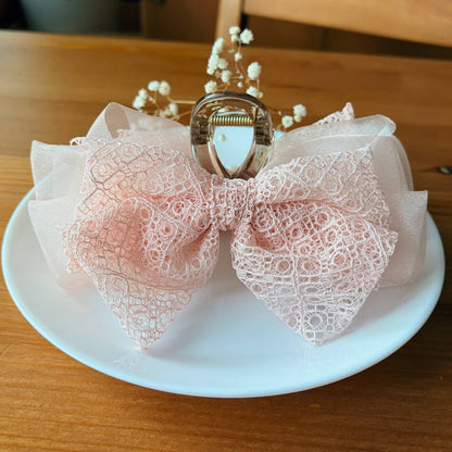 Soft Girl Organza Bow Hair Clip