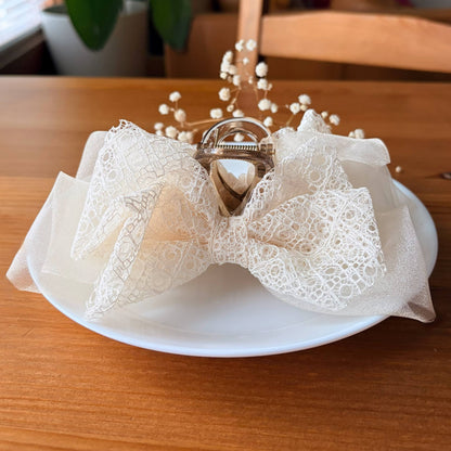Soft Girl Organza Bow Hair Clip
