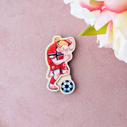 Haaland Fanart | Wooden Magnets