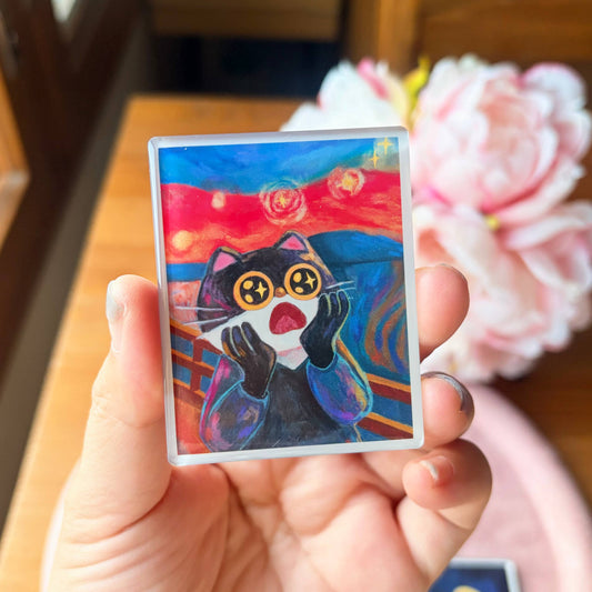 The Scream Meow Meow | Clear Acrylic Fridge Magnets