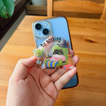 Magnetic Phone Griptok With Mini Rotating Charm - Do Nothing Today