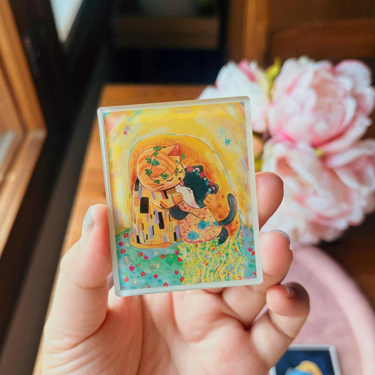 The Kiss | Clear Acrylic Fridge Magnets
