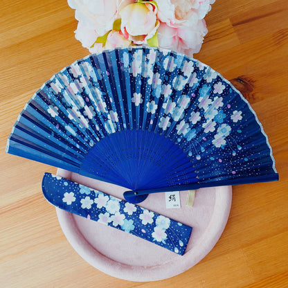 Japanese Fan Folding Fan - 100% Silk