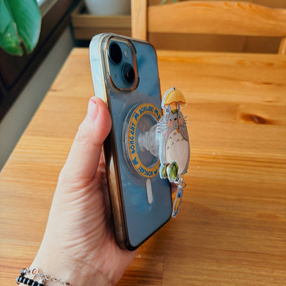 Magnetic Phone Griptok With Mini Rotating Charm - Totoro FanArt (New)