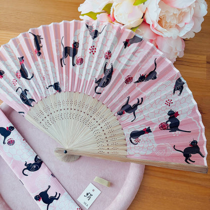 Japanese Fan Folding Fan - 100% Silk