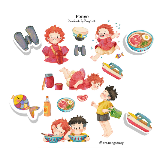 Ponyo | Waterproof Matte Sticker Sheet