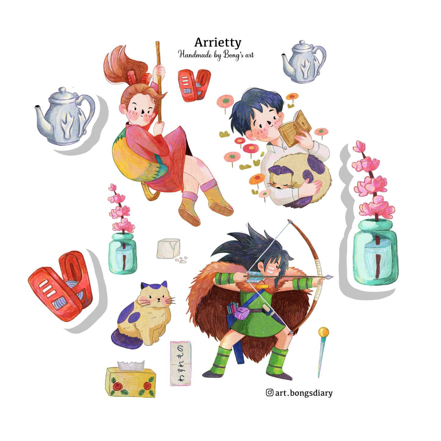 Arrietty | Waterproof Matte Sticker Sheet