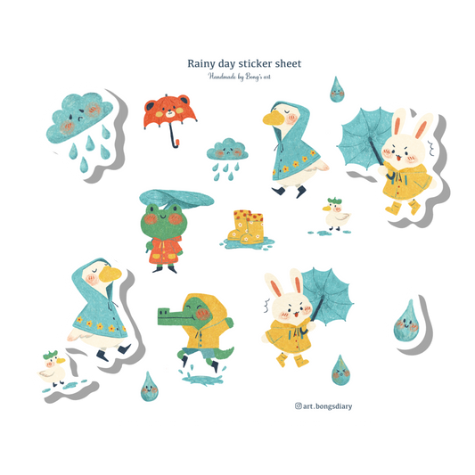 Rainy Day | Waterproof Matte Sticker Sheet