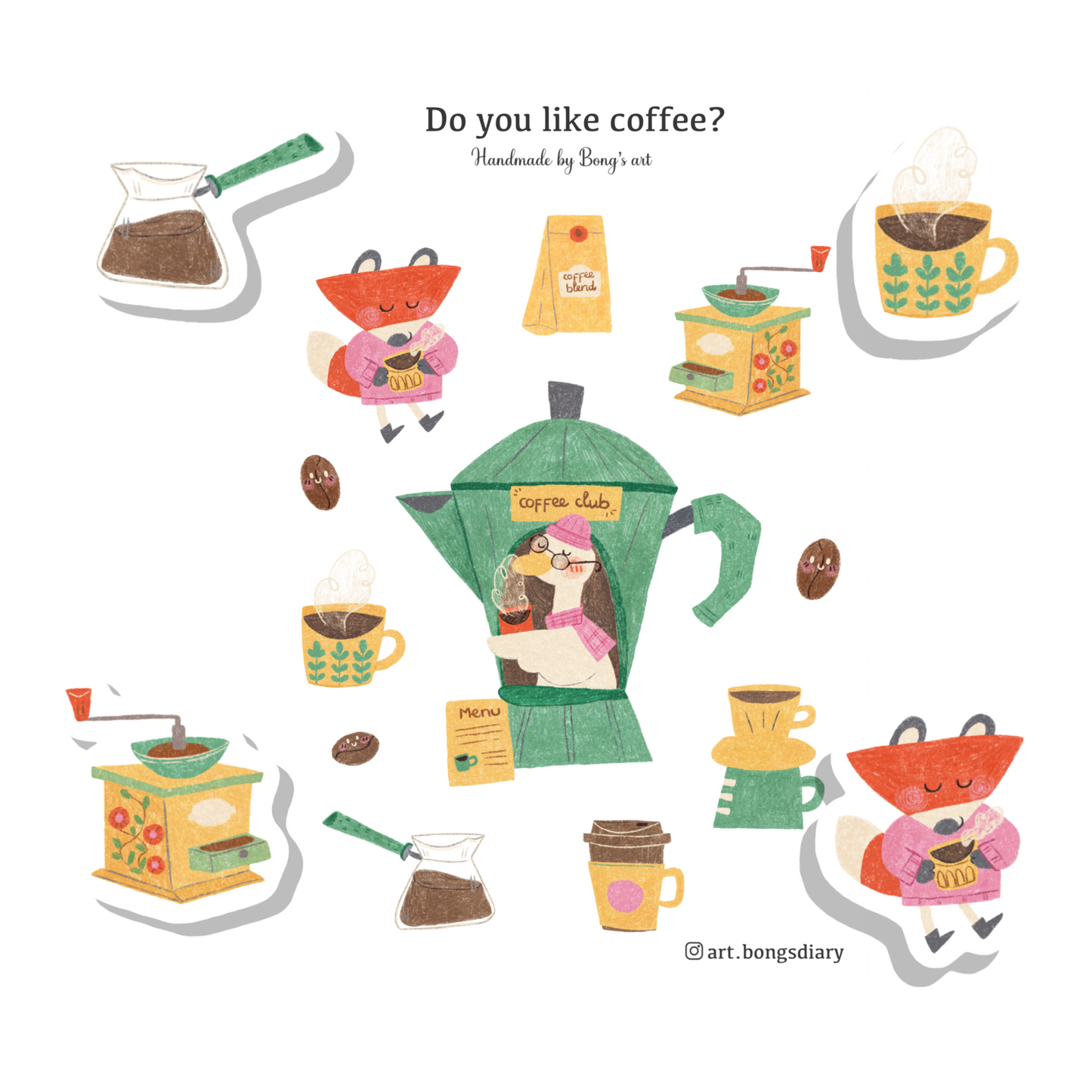 Do You Like Coffee? | Waterproof Matte Sticker Sheet