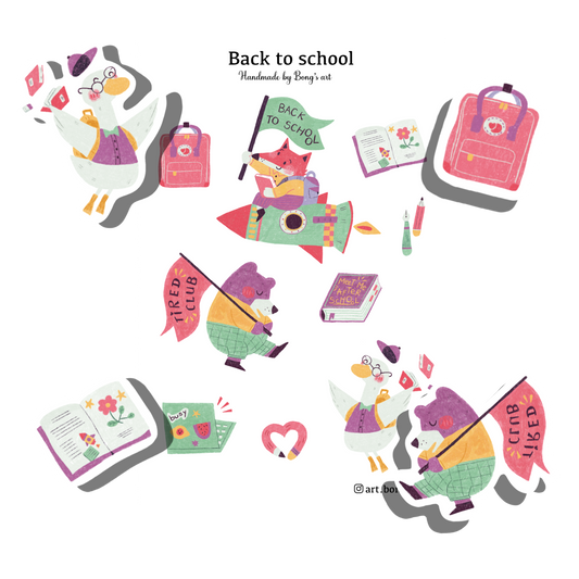 Back To School | Waterproof Matte Sticker Sheet