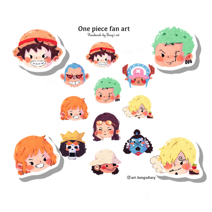 One Piece Fanart | Waterproof Matte Sticker Sheet