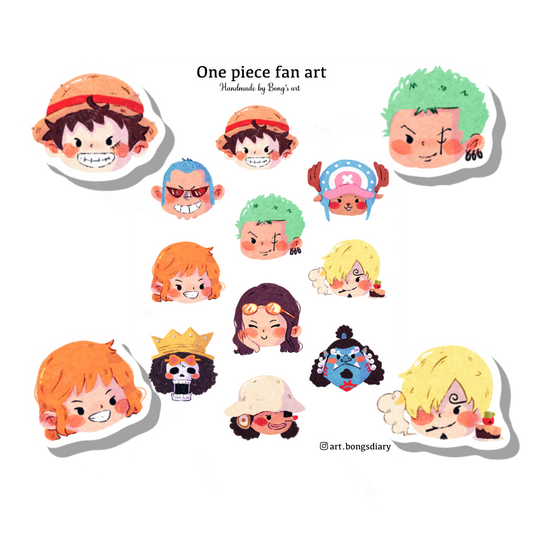 One Piece Fanart | Waterproof Matte Sticker Sheet