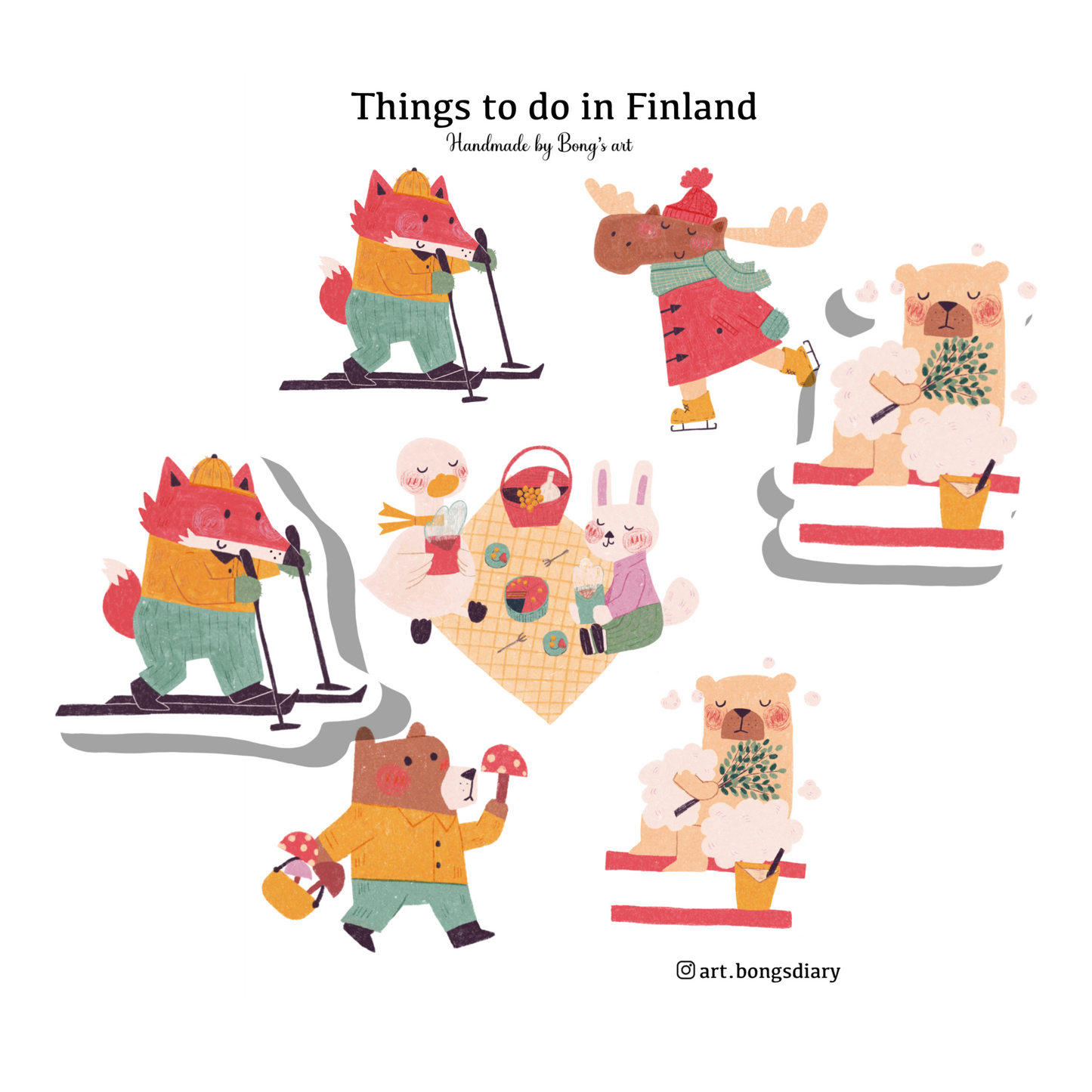 Things To Do In Finland | Waterproof Matte Sticker Sheet
