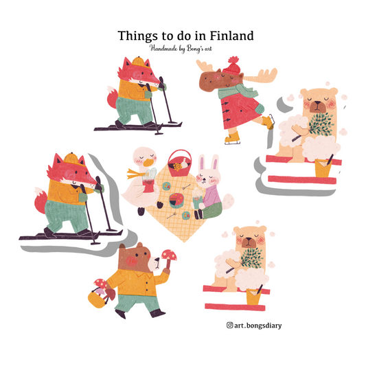 Things To Do In Finland | Waterproof Matte Sticker Sheet