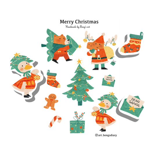 Merry Christmas | Waterproof Matte Sticker Sheet