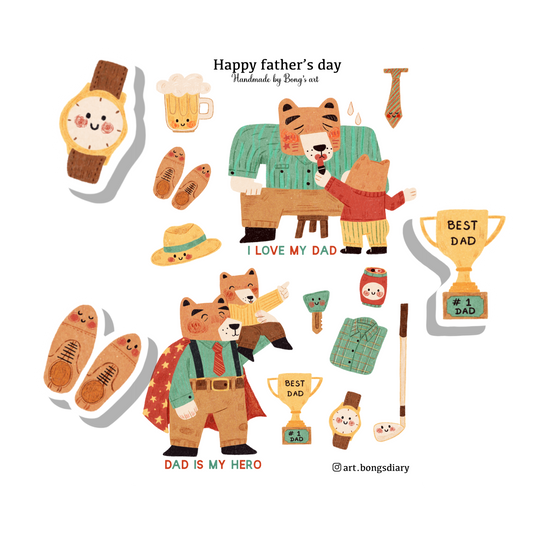Happy Father's Day | Waterproof Matte Sticker Sheet