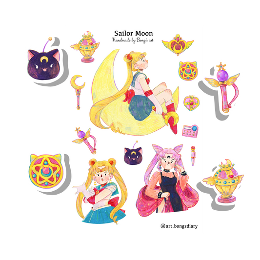 Sailor Moon | Waterproof Matte Sticker Sheet